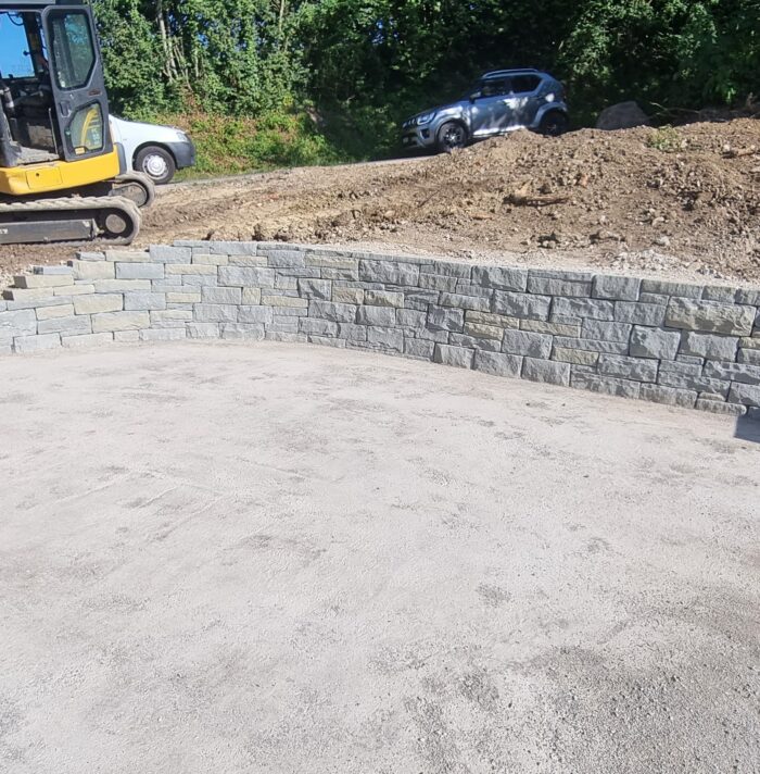 Sandsteinmauer Wechselschichtmauerwerk 1. Klass Mauerstein